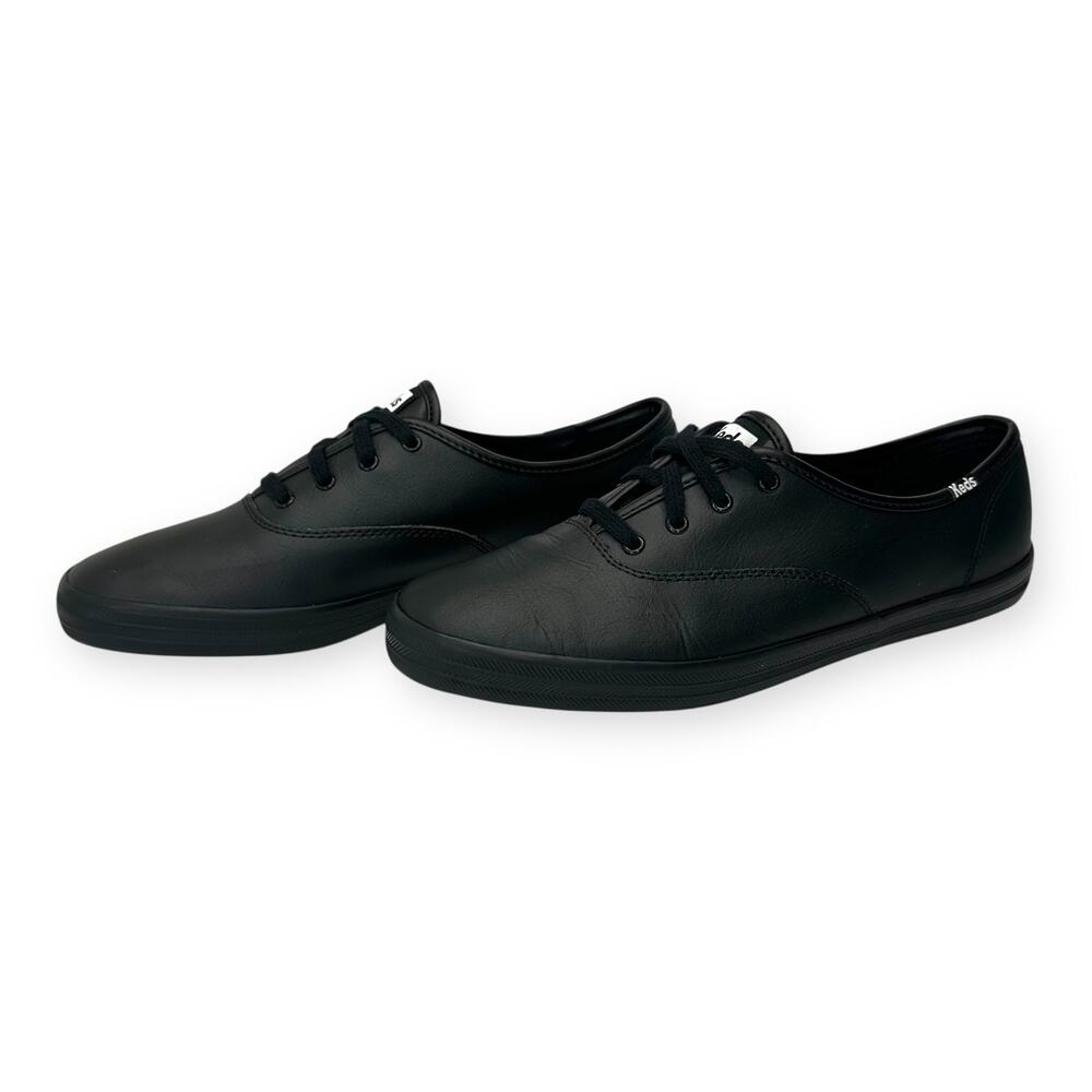 Keds Women's Champion Originals Leather Lace-Up Sneaker Size 9.5 Black - Picture 3 of 11